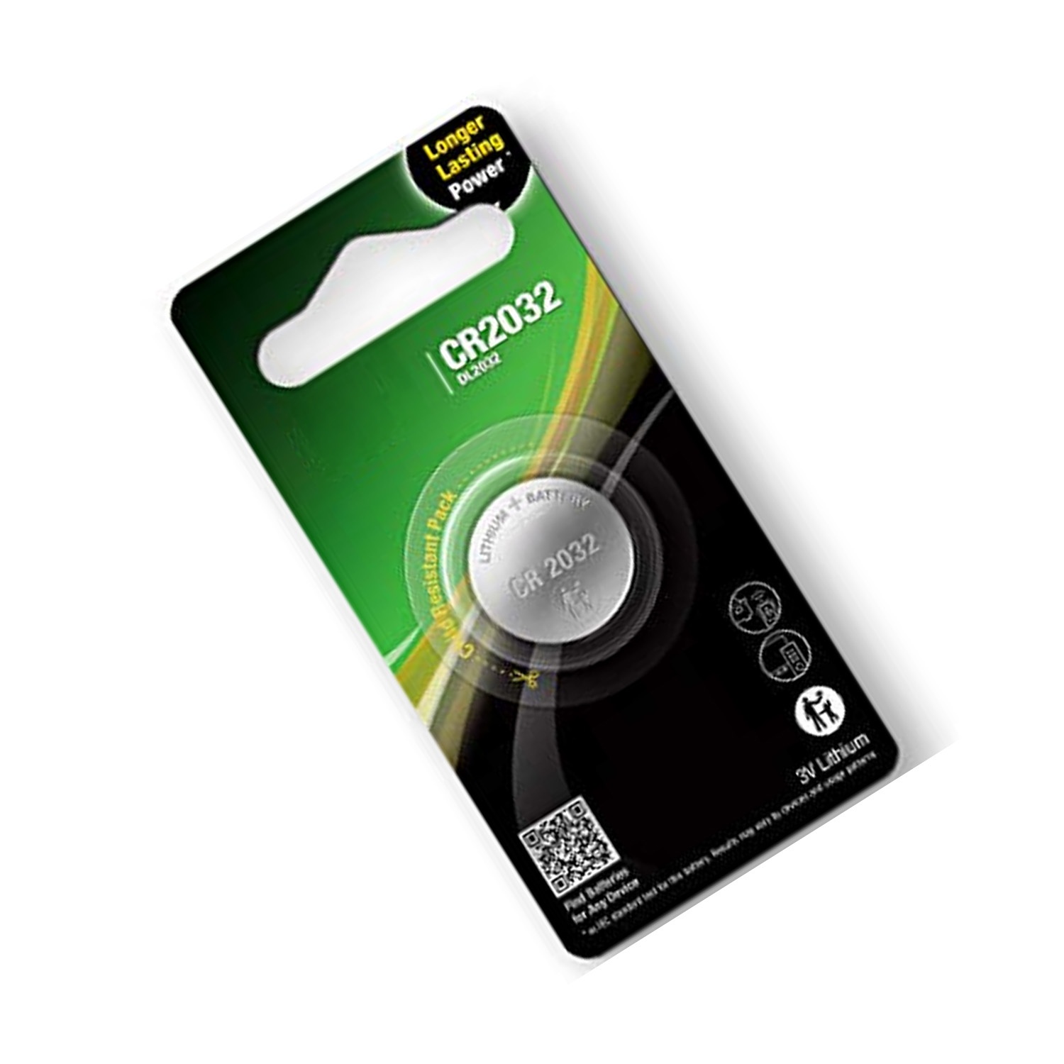 batería de litio cr2032, 3v, 220mah, ideal para relojes, dispositivos de medición y juguetes electrónicos.