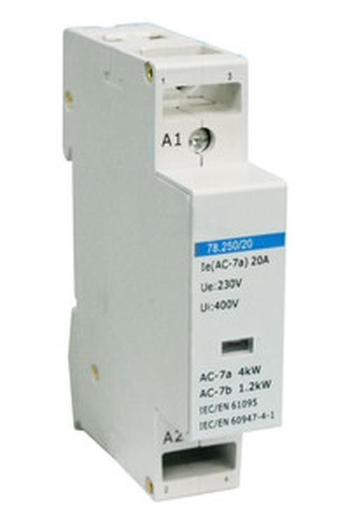 contactor 20a 230vac, 2 contactos abiertos, ideal para controlar circuitos eléctricos y automatización industrial.