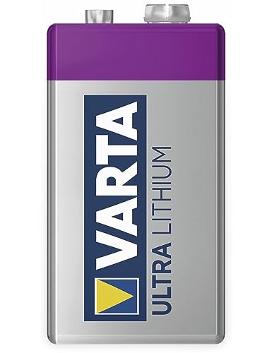 batería 9V Ultra Lithium 6LR61 - Dimensiones 26,5x17,5x48,5mm, ideal para dispositivos electrónicos y equipos de seguridad.